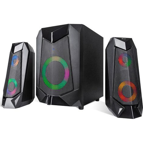 Altavoces Tracer 2.1 Bt Hi-Cube RGB 20W, Negro, Retroiluminados (1/4)