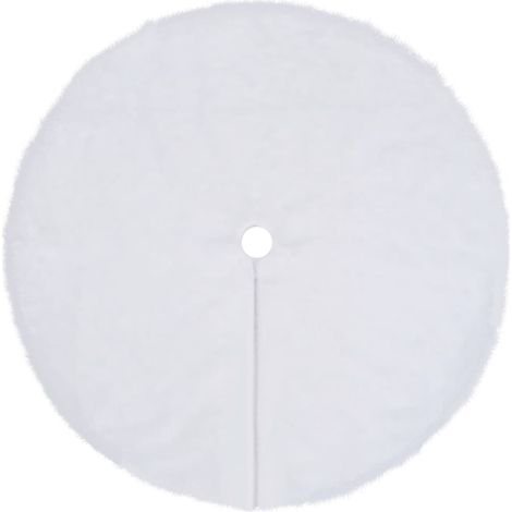 Jupe de sapin de Noël blanche 122 cm en fausse fourrure