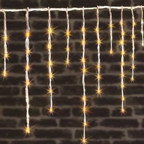 Rideau Lumineux Led "80 Tombées" 10m Blanc Chaud