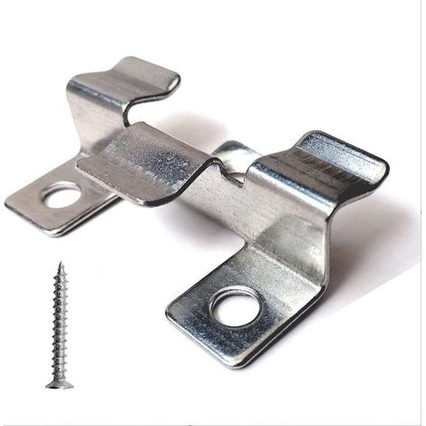 Lot de 100 clips de fixation pour terrasse en composite avec vis en acier inoxydable(hauteur 1 cm) (1/5)