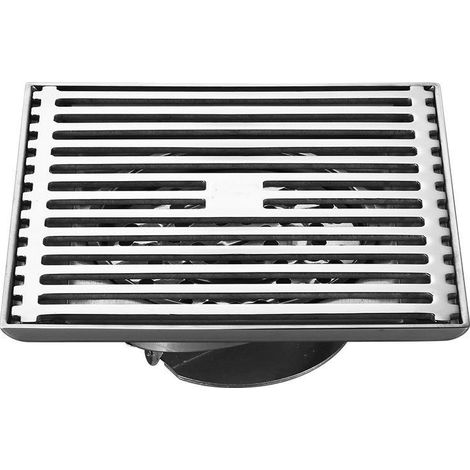 1 pièce(Floor Drain 15cm) Drain de Sol SUS 304 en Acier Inoxydable carré argenté for Salle de Bain, Douche, Drainage, Drain de Sol for Balcon, Toilettes, Cuisine (1/5)