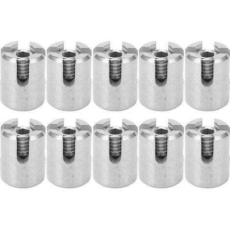 Serre-câble croisé en acier inoxydable, 10 pièces, fixation de garde-corps pour intérieur et extérieur M10 4mm/0,16 pouces. (1/5)