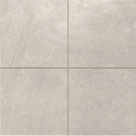 Carrelage sol imitation béton gris 44 x 44 cm – Grès cérame – Finition mate – Compatible chauffage au sol – Résistant intérieur et extérieur – Realonda