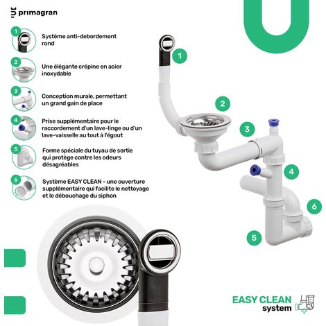 PRIMAGRAN Evier Cuisine en Granit 38x50cm, Lavabo 1 bac + Kit de Vidage, Évier à Encastrer au meuble 40cm - Riga, Gris