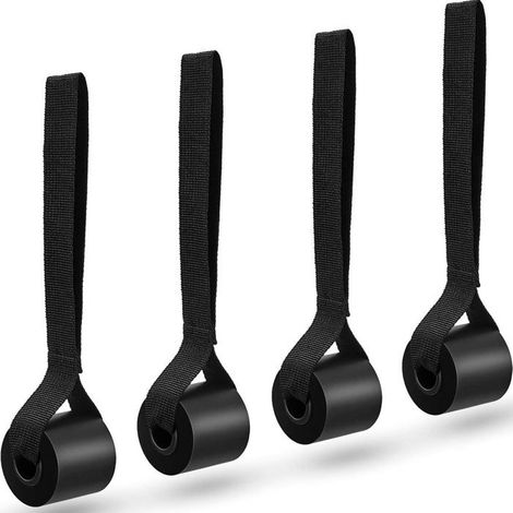 Lot de 4 bandes de résistance pour porte - Câble en mousse - Sangle d\'entraînement pour porte - Pour entraînement et fitness