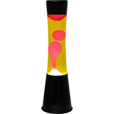 ITotal XL1759 Lampe à Lave 40 cm avec Base Noire, Liquide Jaune et Cire Rouge (1/5)