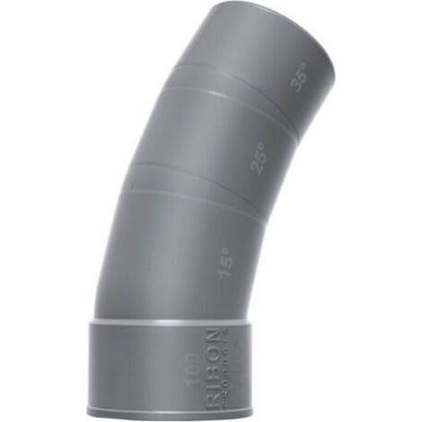 Coude PVC-U 100 mm multi-angles 15°/25°/35° sécable mâle femelle – Collerette anti-ovalisation – Évacuation eaux usées – PVC 100% recyclable – Inconnu (1/4)