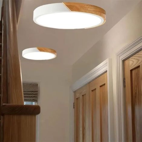 U-do Lot de 2 Plafonnier Moderne 24W,Lampe Plafonnier LED Blanc Froid Rond,305cm (1/4)
