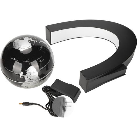 Globe flottant magnétique 6 pouces carte monde lévitation rotative socle en forme de C décoration bureau 100-240V prise US (1/5)