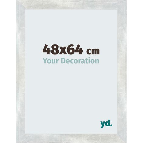 yd. - Cadre photo 48x64 - Argent Brillant Vintage - MDF - Mura