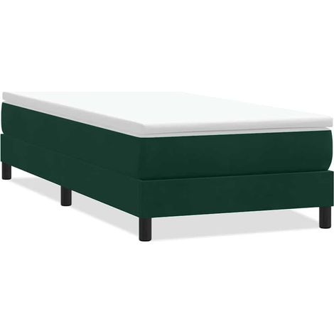 Maison Exclusive - Cama box spring sin colchón verde oscuro terci (1/5)