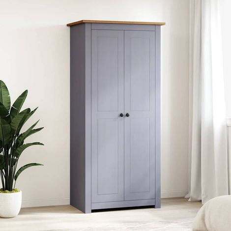 Kleiderschrank Grau 80x50x171,5 cm Kiefernholz Panama