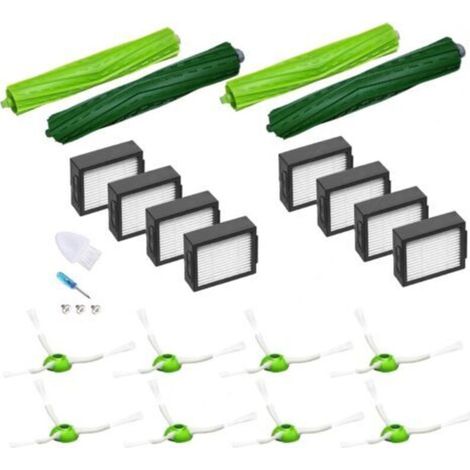 Accessory Kit for iRobot Roomba e5, e6, i1, i3152, i4, i7, i7556, i8, J7, Combo i5, J5, 8x HEPA Filters, 8x Side Brushes, 4x Roller Brushes, Vacuum Cleaner Spare Parts (1/5)