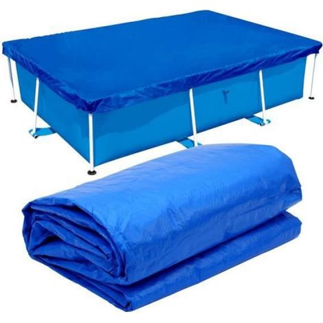 Couverture de piscine - Non spécifié - Rectangulaire - Matériau 420D - Résistant aux UV - 304 x 205 cm (1/4)