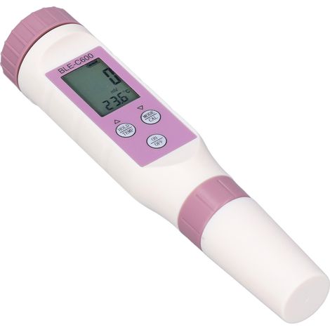 BLE-C600 Bluetooth 7-en-1 Testeur de qualité d'eau : salinité, pH, TDS, EC, ORP, densité SG pour aquarium, sans piles ni kit de test. (1/5)