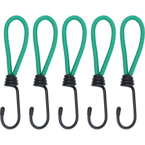 10 Pièces Crochet , Tendeur Bache Crochet Tendeurs élastique Camping avec Crochet, Sangle Élastique pour Bâches (1/4)