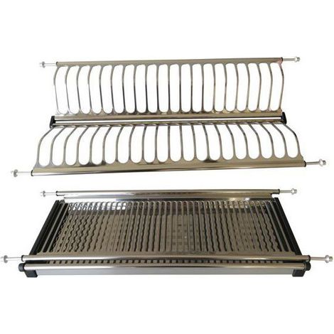 Égouttoir en inox avec bac de récupération, longueur 56 cm