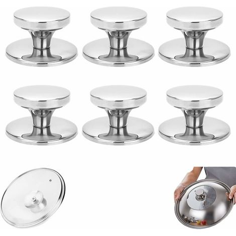 Bouton de Couvercle, ,Ensemble de 6 pièces Boutons Couvercle Casserole Bouton de Wok Poignée du Couvercle Remplacement (1/5)