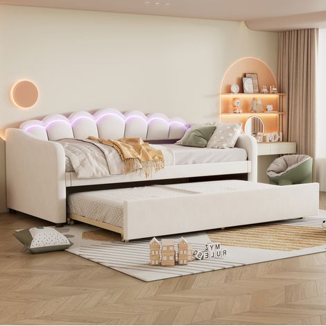 Sofá-cama 90x200 Cm Con Cama Nido Beige (1/5)