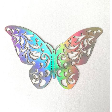 Lot de 12 papillons 3D décoratifs, autocollants muraux papillons ajourés amovibles, à faire soi-même pour décorer une chambre, une fête ou un mariage. (1/3)