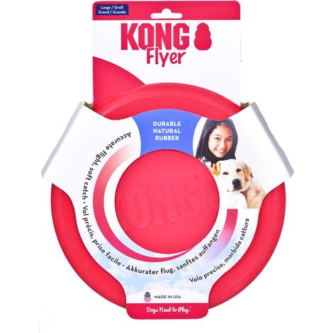 Kong hunde-Frisbee Flyer 23 cm Gummi rot (1/2)