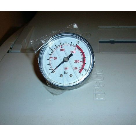 MANOMETRO POSTERIORE COMPRESSORE 1/4 - 16BAR - D.50 ABAC BALMA NUAIR (1/2)