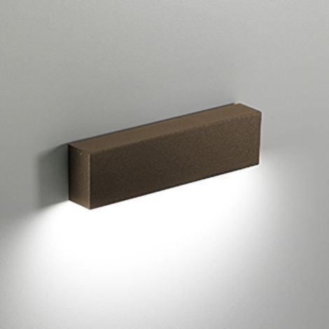 Slat Lampada da Parete Applique LED 4W IP65 3000K 470lm in Alluminio Colore Corten per Illuminazione Design Interni ed Esterni Linea Slat