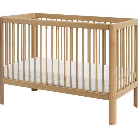 PURE Mitwachsendes Babybett 60 x 120 cm mit Schublade ohne Matratze Weiß (1/5)