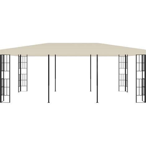 Tonnelle Barnum de Jardin, Pavillon, Pergola, Tente de jardin, 3x6 m Crème OIB3832E (1/5)