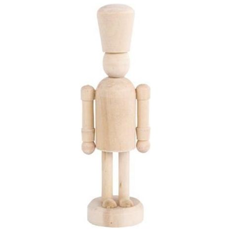 Personnage casse-noisette en bois à peindre 13 cm (1/3)