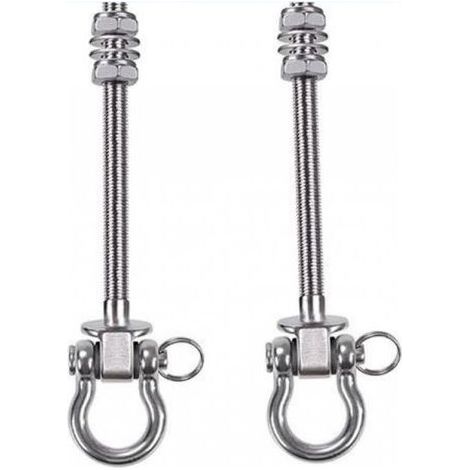 2pcs Crochet de Balançoire avec Roulement,22.5cm Accroche de Hamac Fixation Fauteuil Suspendu de 180 Pivot Ensemble Plafond Poutre Chaise de Yoga Sac de Frappe Materiel de Suspension,1500lbs (1/5)