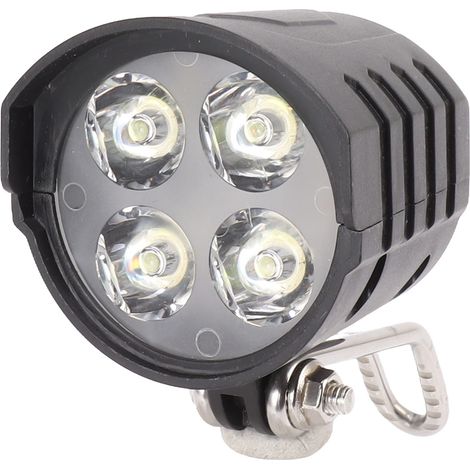 Phare avant LED haute luminosité 12 W pour vélo électrique avec avertisseur sonore intégré, compatible avec les moteurs 36 V, 48 V, 52 V et 60 V. (1/5)
