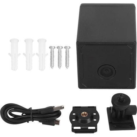 Caméra de surveillance extérieure HD 1080P, vision nocturne, compatible carte mémoire jusqu'à 256 Go, caméra de sécurité intelligente noire (1/5)