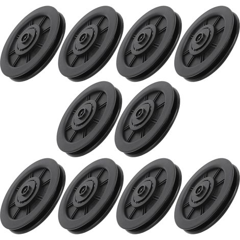 Set mit 10 universellen 100-mm-Nylon-Kugellagerrollen für Fitness- und Gewichtstrainingsgeräte. (1/5)