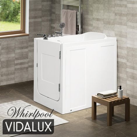 Vidalux Pennington Compact Whirlpool & Airspa Easy Access Walk-In Bath - Right Hand