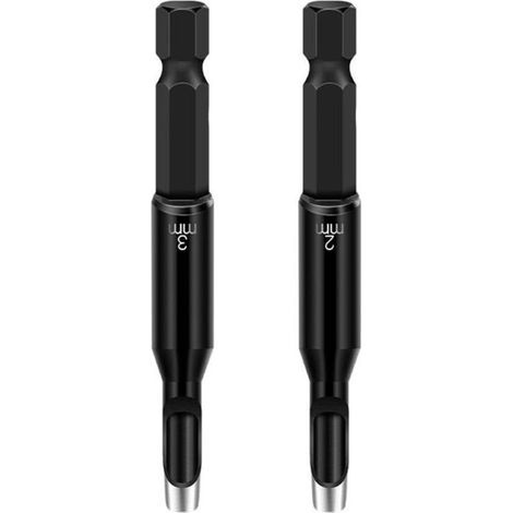 Set di 2 punzoni elettrici con attacco esagonale da 2 mm a 25 mm, utensile di punzonatura in acciaio ad alto tenore di carbonio per cinghie in PVC, gomma, cartone e cuoio (A) (1/5)