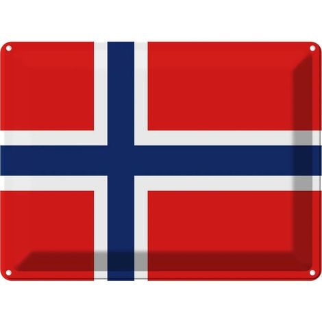 Plaque métallique 30x40 cm, blason de la Norvège (1/5)