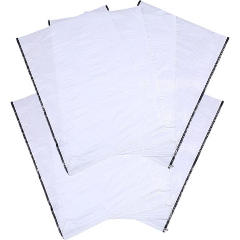 Lot de 10 sacs sable vides 35,5 x 61 cm polypropylène + film brillant, barrière anti-inondation/construction (1/5)