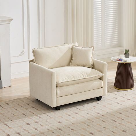 Poltrona divano modulare schienale regolabile beige OKMYHOME