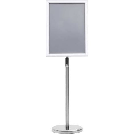 vidaXL Soporte de pie para carteles A3 aleación de aluminio plateado (1/2)