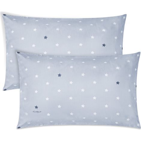 Taie d'Oreiller Bébé, 2pcs 40x60 Tête Animal 100% Coton, Fermeture à Rabat, Lavable en Machine pour Berceau (1/5)