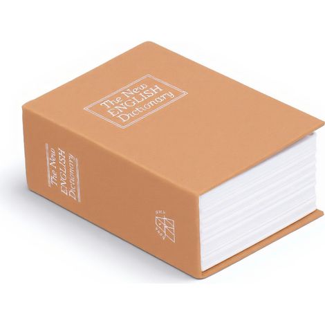 Mini Coffre-Fort avec Serrure et Clés, Livre de Simulation pour la sécurité, Boîte à Bijoux en Argent pour Le Bureau à Domicile (Mini Jaune) (1/5)