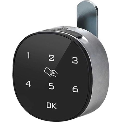 Serrure de tiroir intelligente 2025 avec lecteur de carte à code numérique, serrure électronique pour armoire, idéale pour la sécurité de la maison et du bureau, noire, 30 mm (1/5)