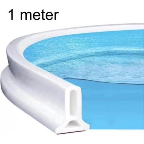 Barrera de agua de silicona autoadhesiva blanca de 100 cm para umbral de ducha, Tope de agua de 100 cm para puerta de ducha, Plato de ducha (1/5)
