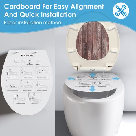 Abattant WC Homseat Duroplast Oval avec mécanisme de fermeture amortie (1/4)