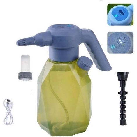 Pulvérisateur électrique pour plantes de 2 litres - Jaune - Pulvérisateur automatique rechargeable avec buse réglable (1/5)