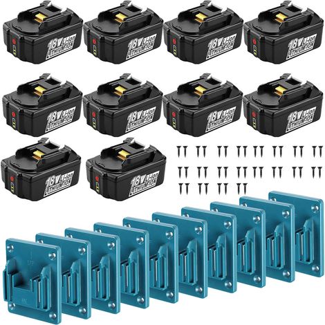 Powerwings – Batterie Lithium 18V 5000mAh pour Makita BL1850B BL1860B BL1840 BL1830 BL1815 – Compatible avec outils sans fil – 10 pièces