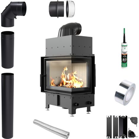 Kamineinsatz KRATKI FLOKI S rechts 8 kW fi 160 Set mit Rohren (1/5)