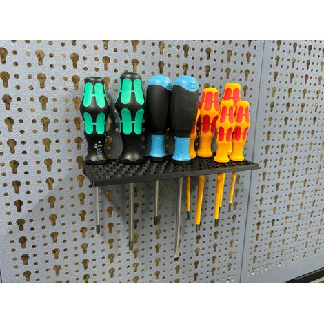Support de tournevis pour mur perforé et perforation européenne 45 mm Paroi perforée européenne (1/4)