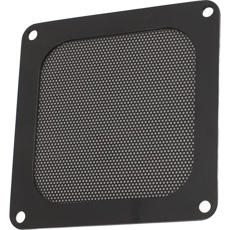 Lot de 4 grilles maille anti-poussière PVC cadre aimanté pour ventilateur PC refroidissement noir 9.3x9.3 cm (1/5)